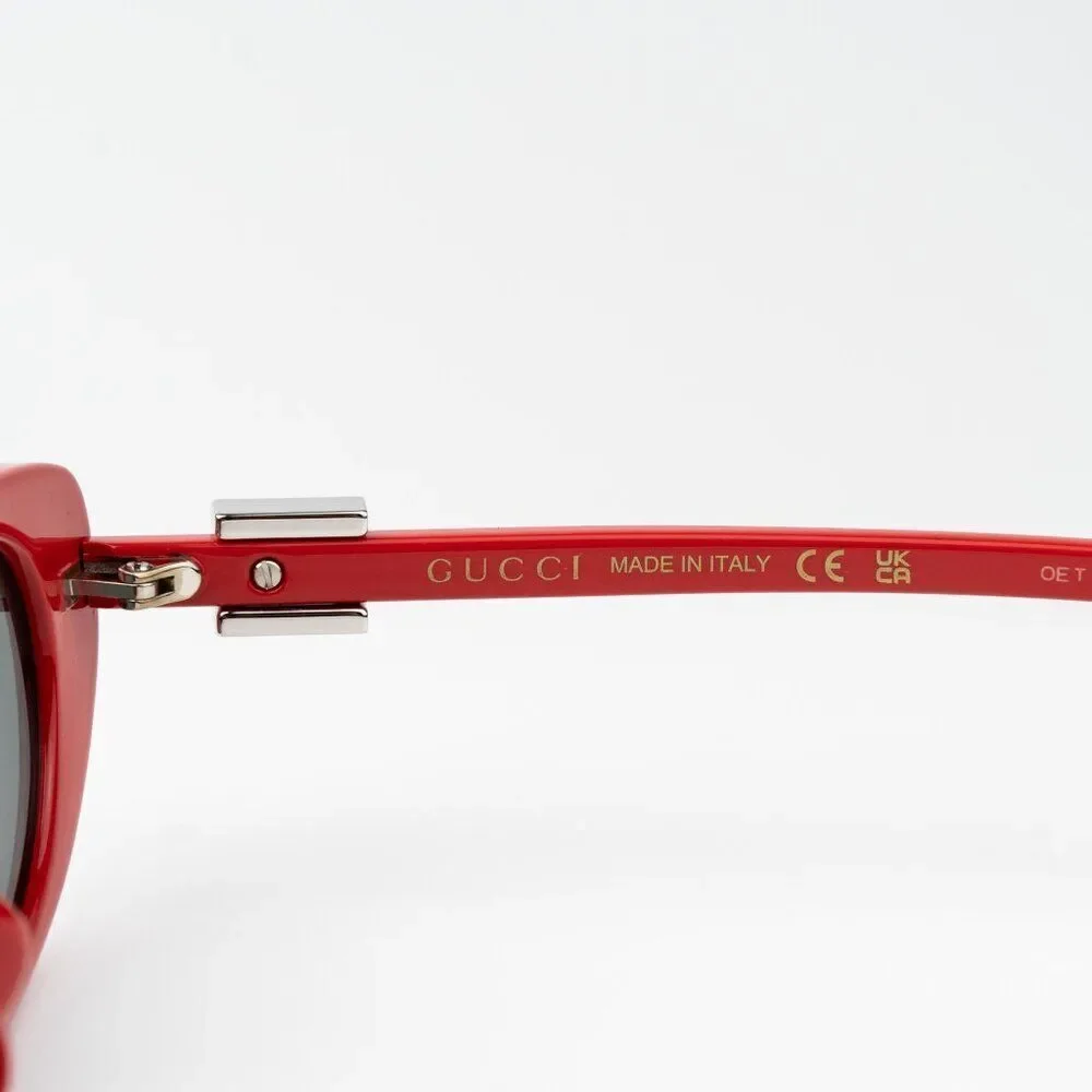 Gucci Men Sunglasses Red Grey Cat Eye GG1680S 005 BRAND NEW